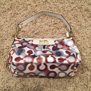 NWOT Authentic Coach Madison Op Art Pouch
